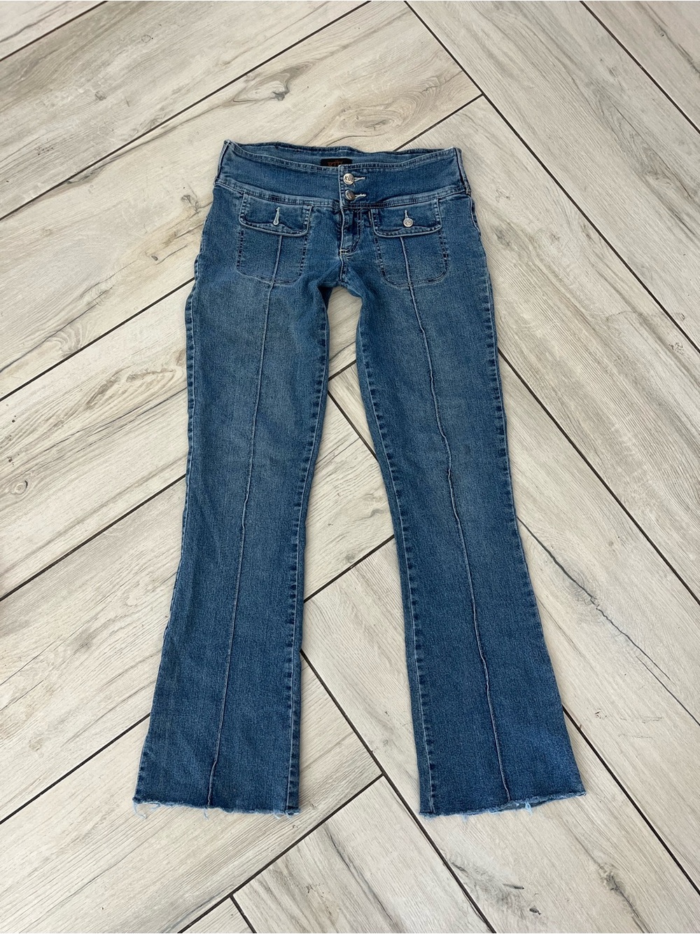 Kül Women’s Blue Denim Flared Jeans Size 3 Y2K Style